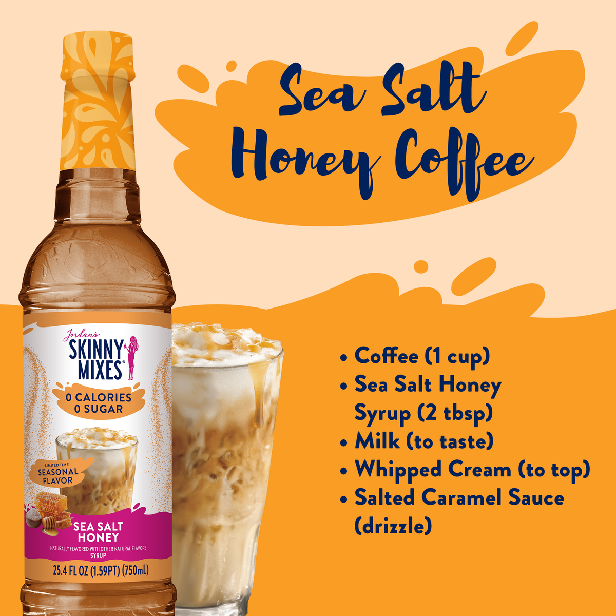 Jordan's Skinny Mixes - Sugar Free Sea Salt Honey