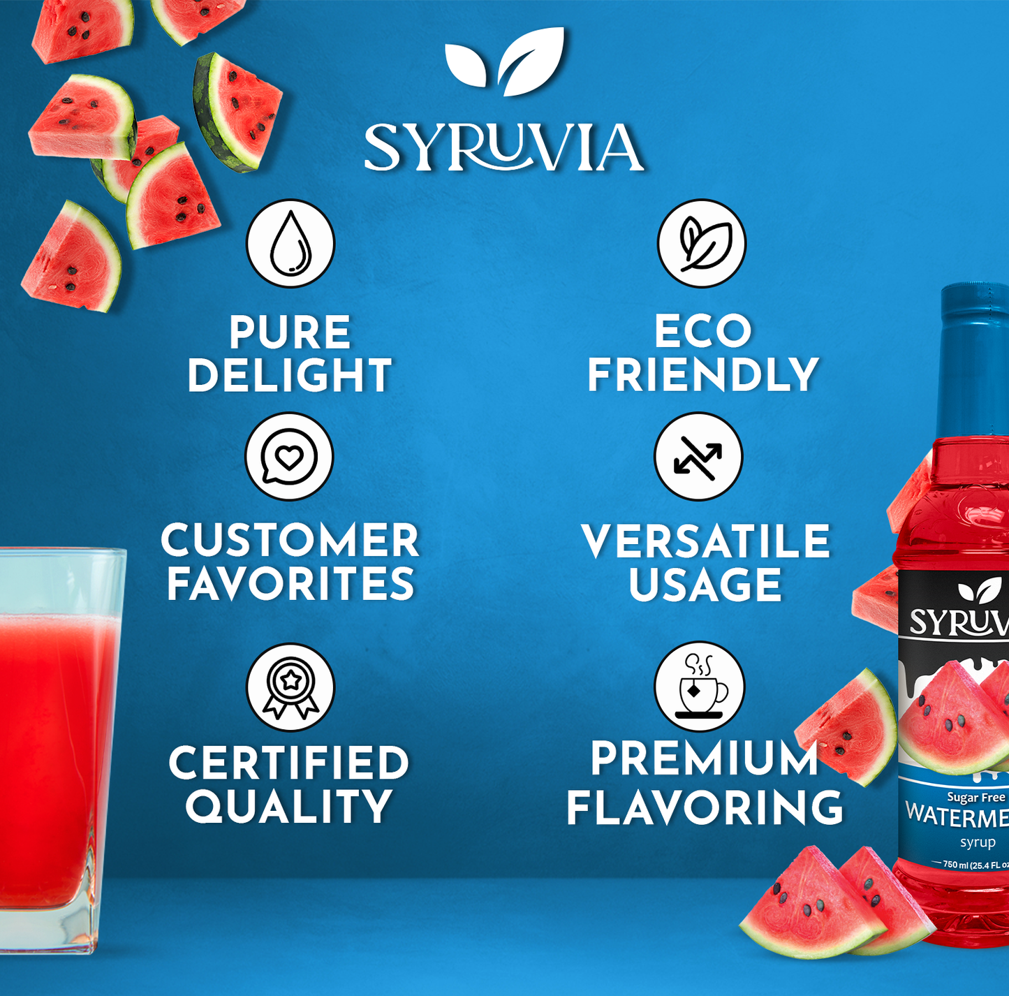 Syruvia - Sugar-Free Watermelon Syrup