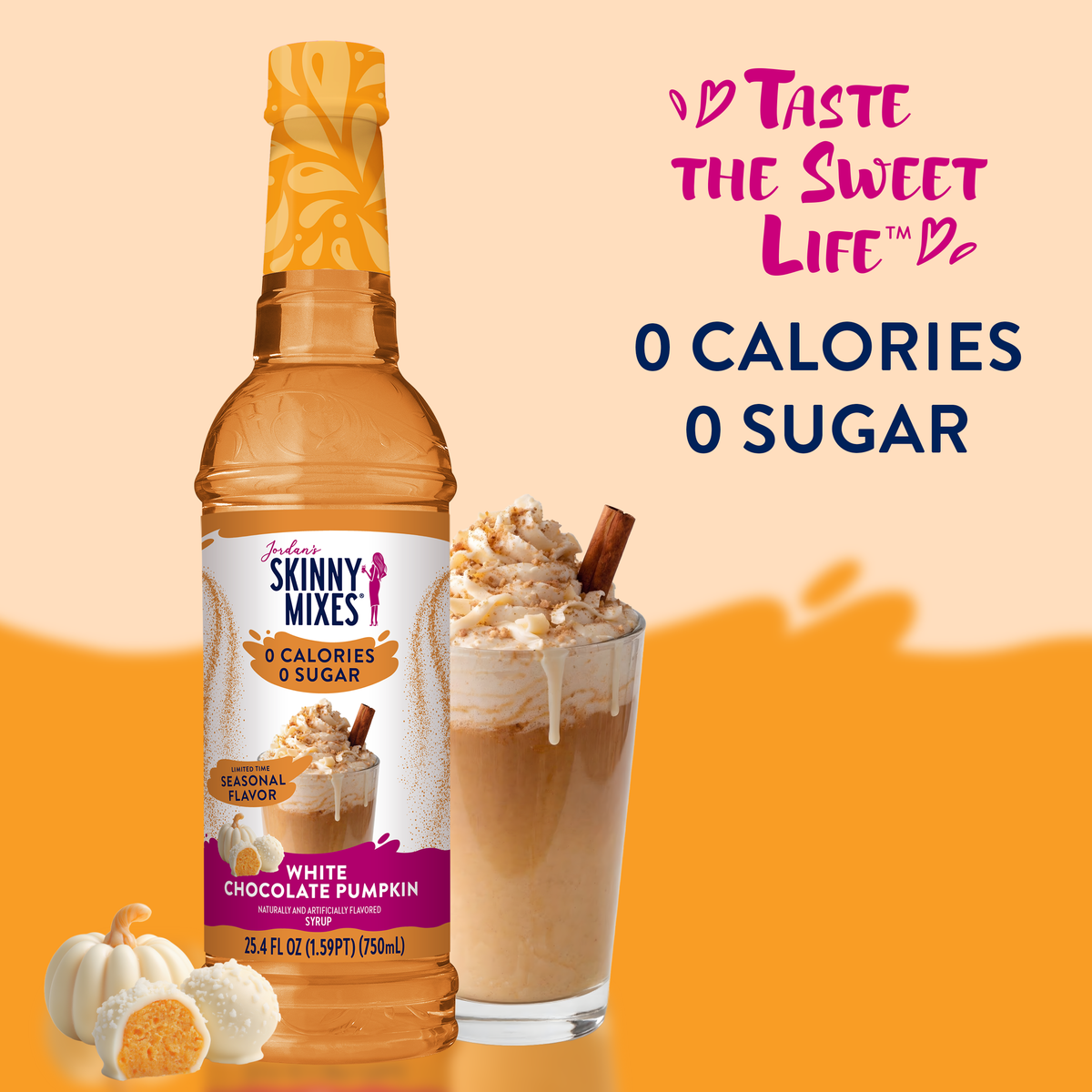 Jordan's Skinny Mixes - Sugar Free White Chocolate Pumpkin Syrup