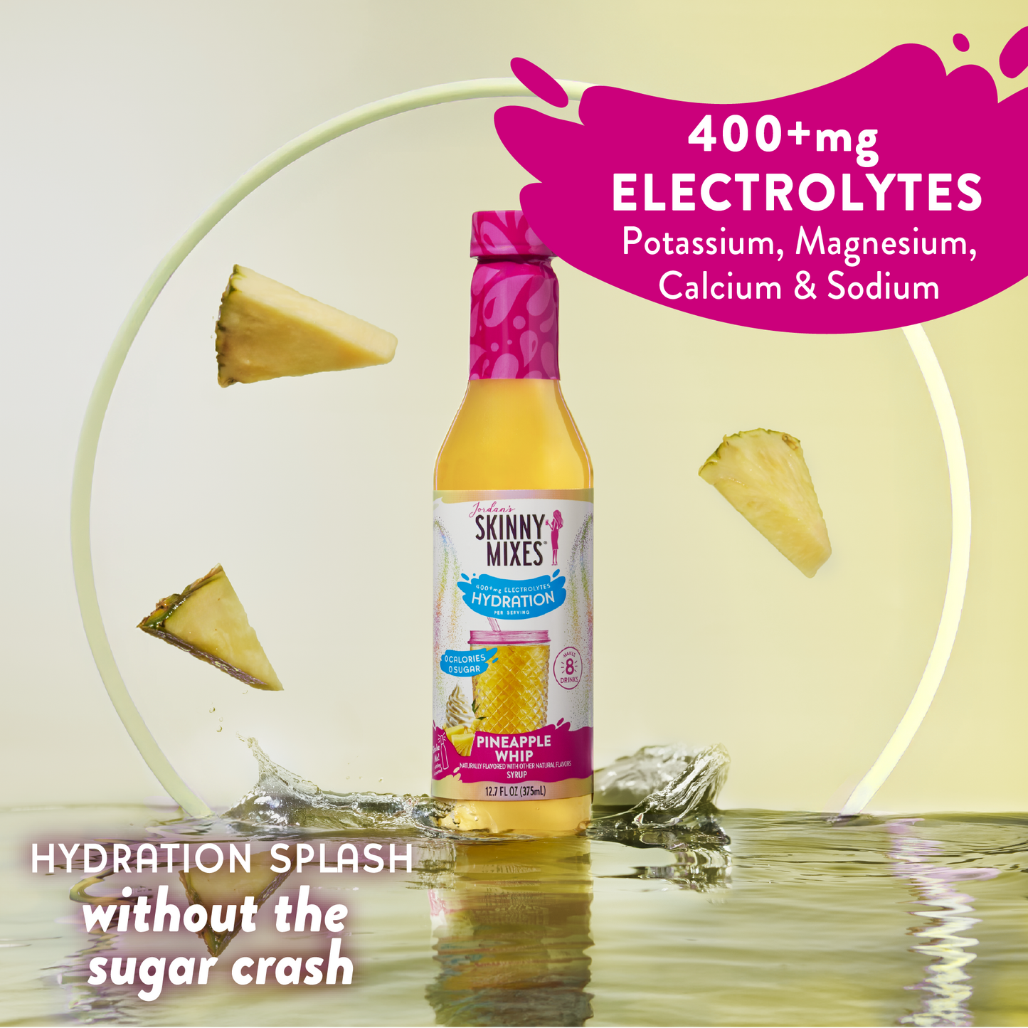Jordan's Skinny Mixes - Sugar Free Pineapple Whip Hydration with Electrolytes 375ml