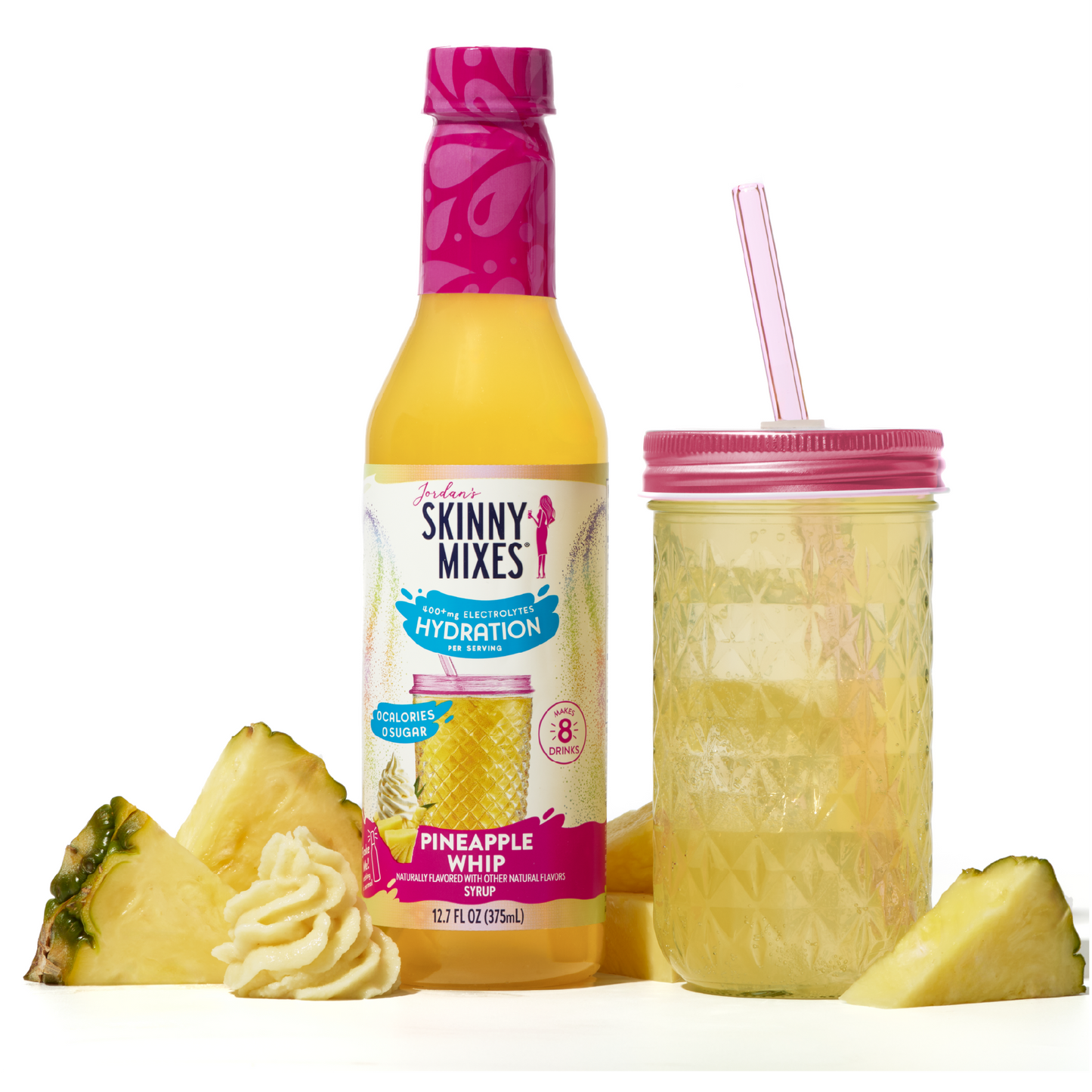 Jordan's Skinny Mixes - Sugar Free Pineapple Whip Hydration with Electrolytes 375ml