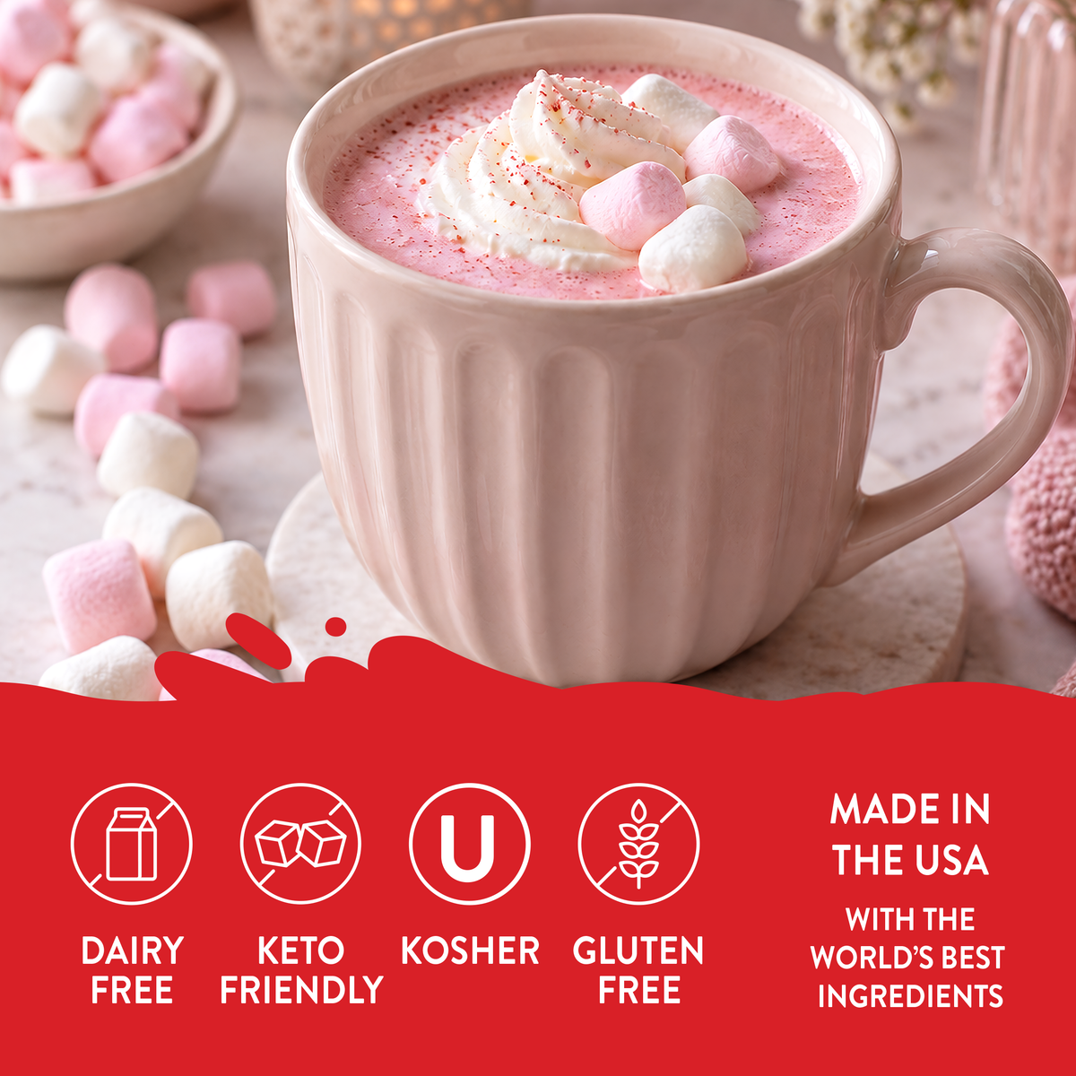 Jordan's Skinny Mixes - Sugar Free Pink Peppermint Marshmallow