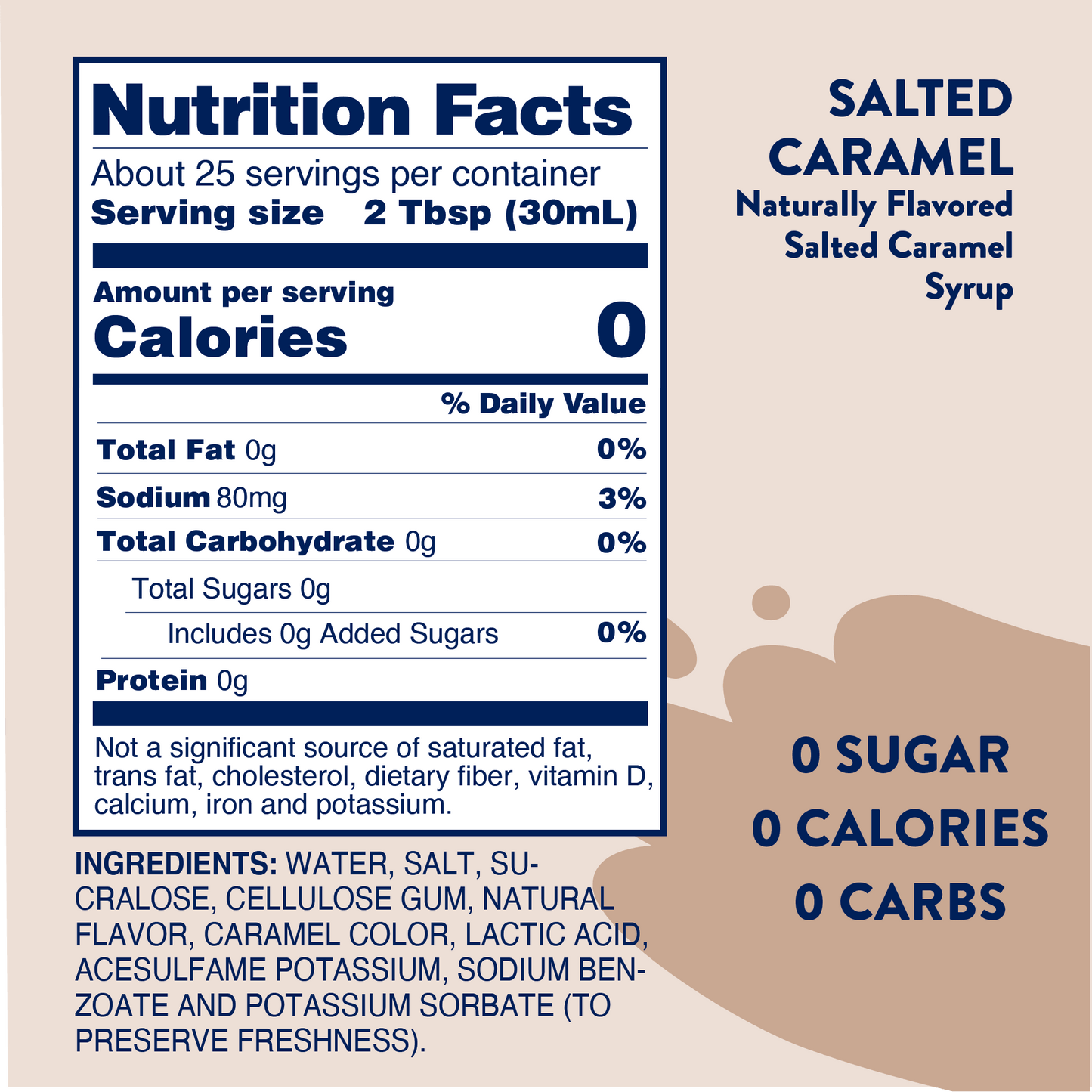 Jordan's Skinny Mixes - Sugar Free Salted Caramel Syrup