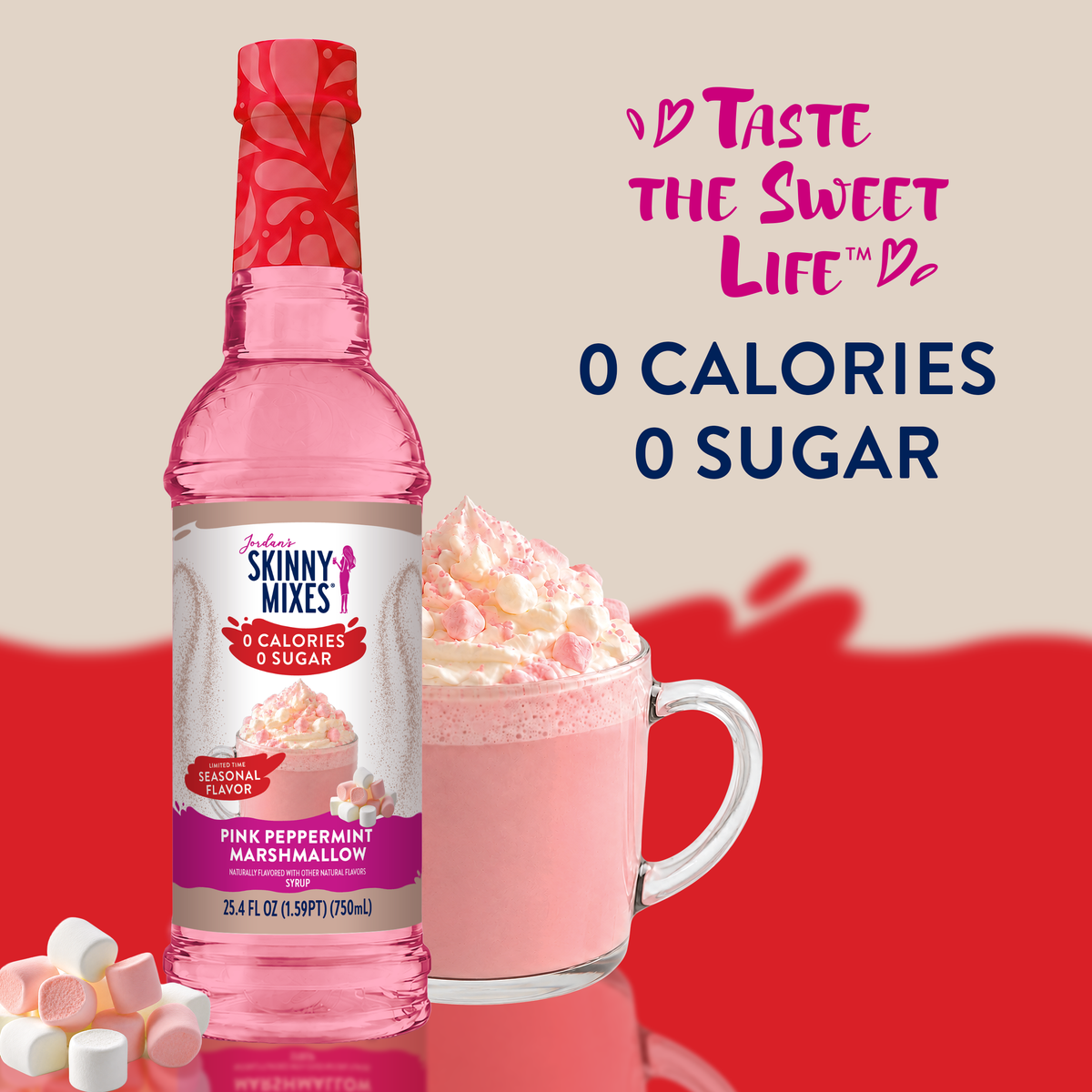 Jordan's Skinny Mixes - Sugar Free Pink Peppermint Marshmallow