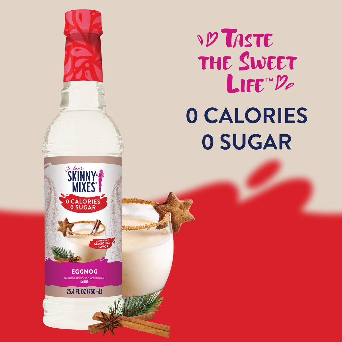 Jordan's Skinny Mixes - Sugar Free Eggnog Syrup