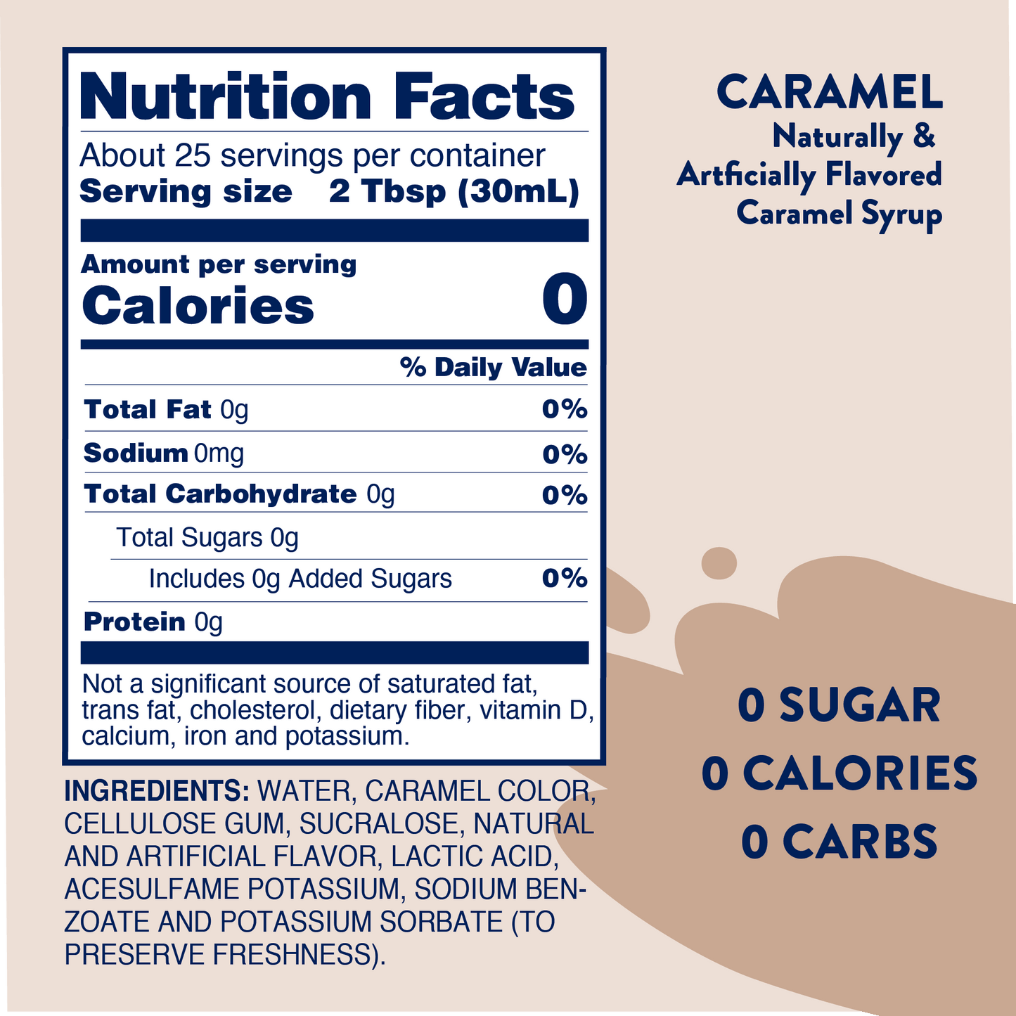 Jordan's Skinny Mixes - Sugar Free Caramel Syrup