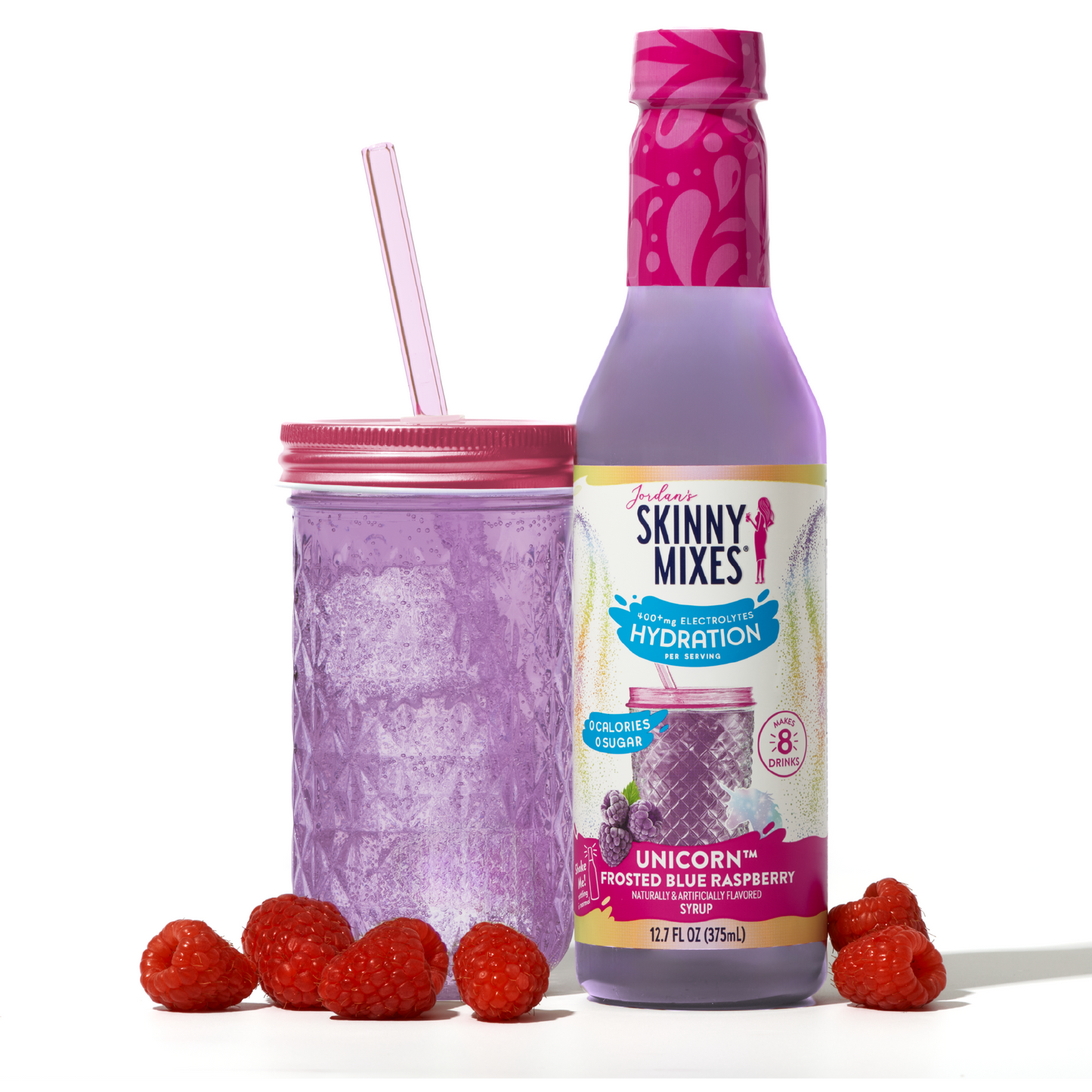 Jordan's Skinny Mixes - Sugar Free Unicorn Hydration Syrup with Electrolytes 375 ml