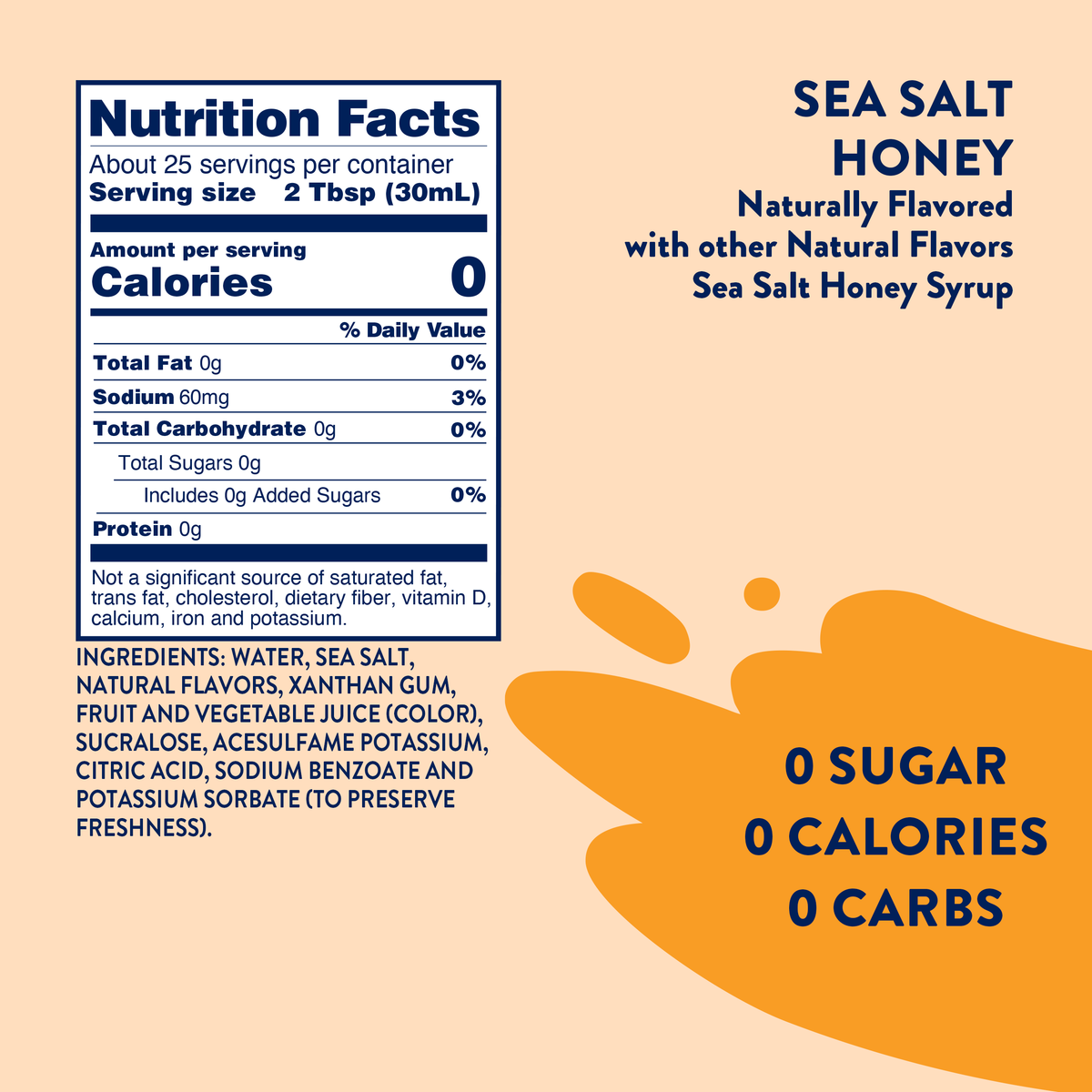 Jordan's Skinny Mixes - Sugar Free Sea Salt Honey