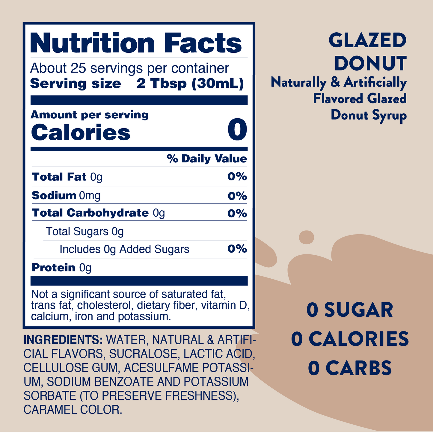 Jordan's Skinny Mixes - Sugar Free Glazed Donut Syrup