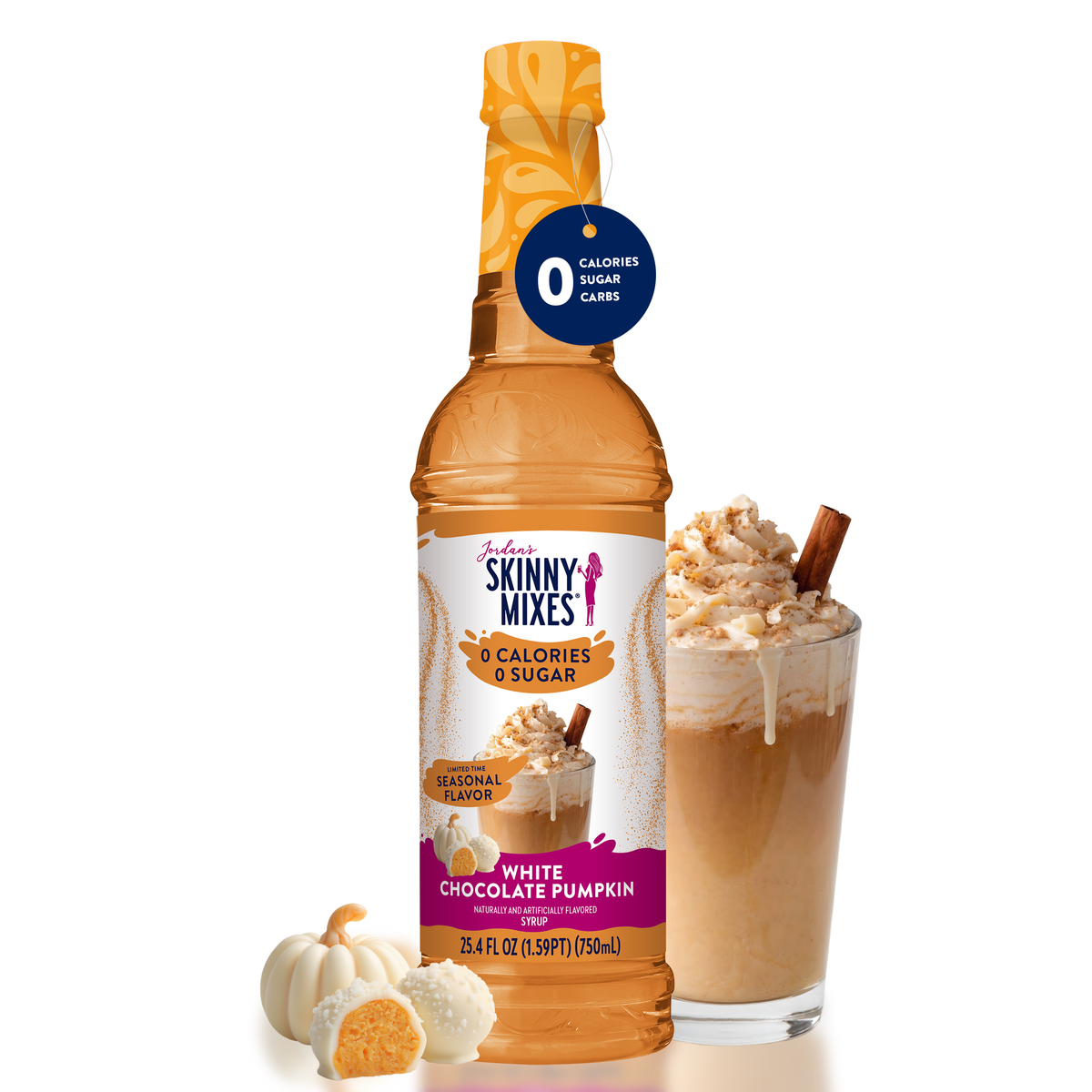 Jordan's Skinny Mixes - Sugar Free White Chocolate Pumpkin Syrup