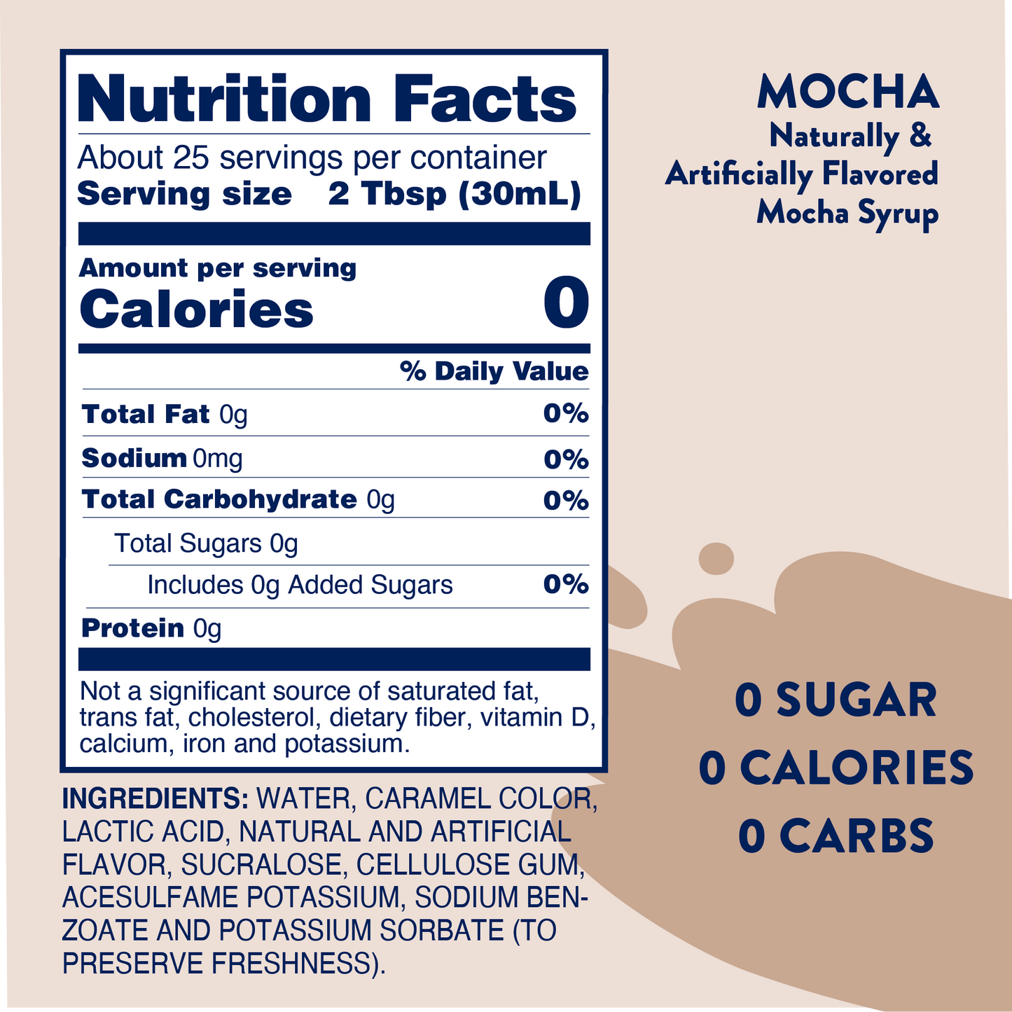 Jordan's Skinny Mixes - Sugar Free Mocha Syrup