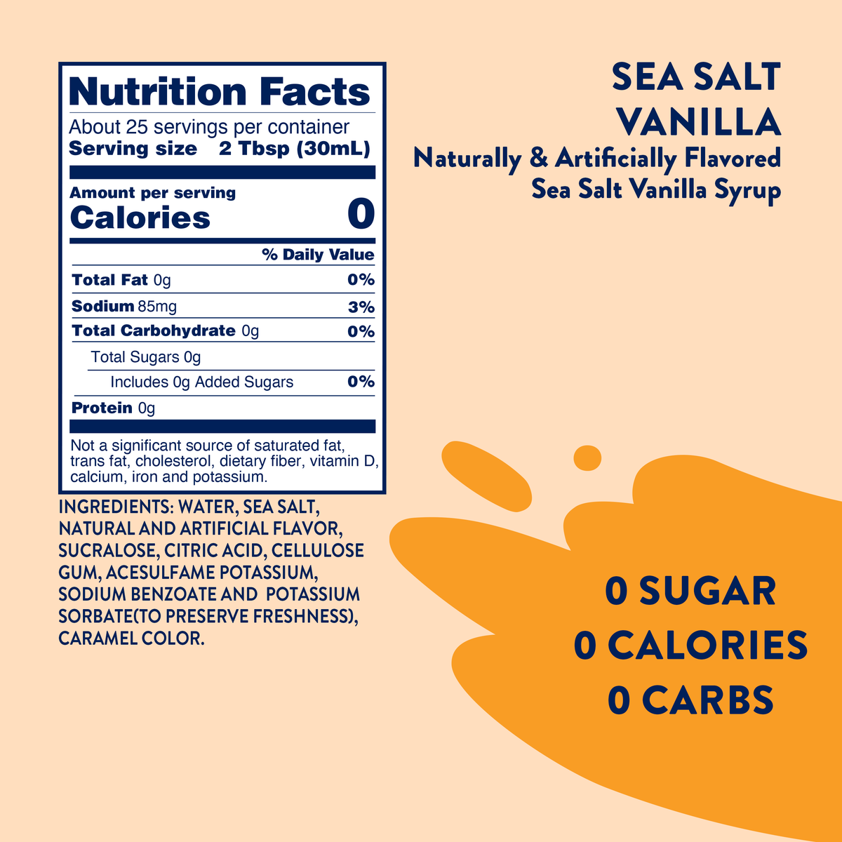 Jordan's Skinny Mixes - Sugar Free Sea Salt Vanilla