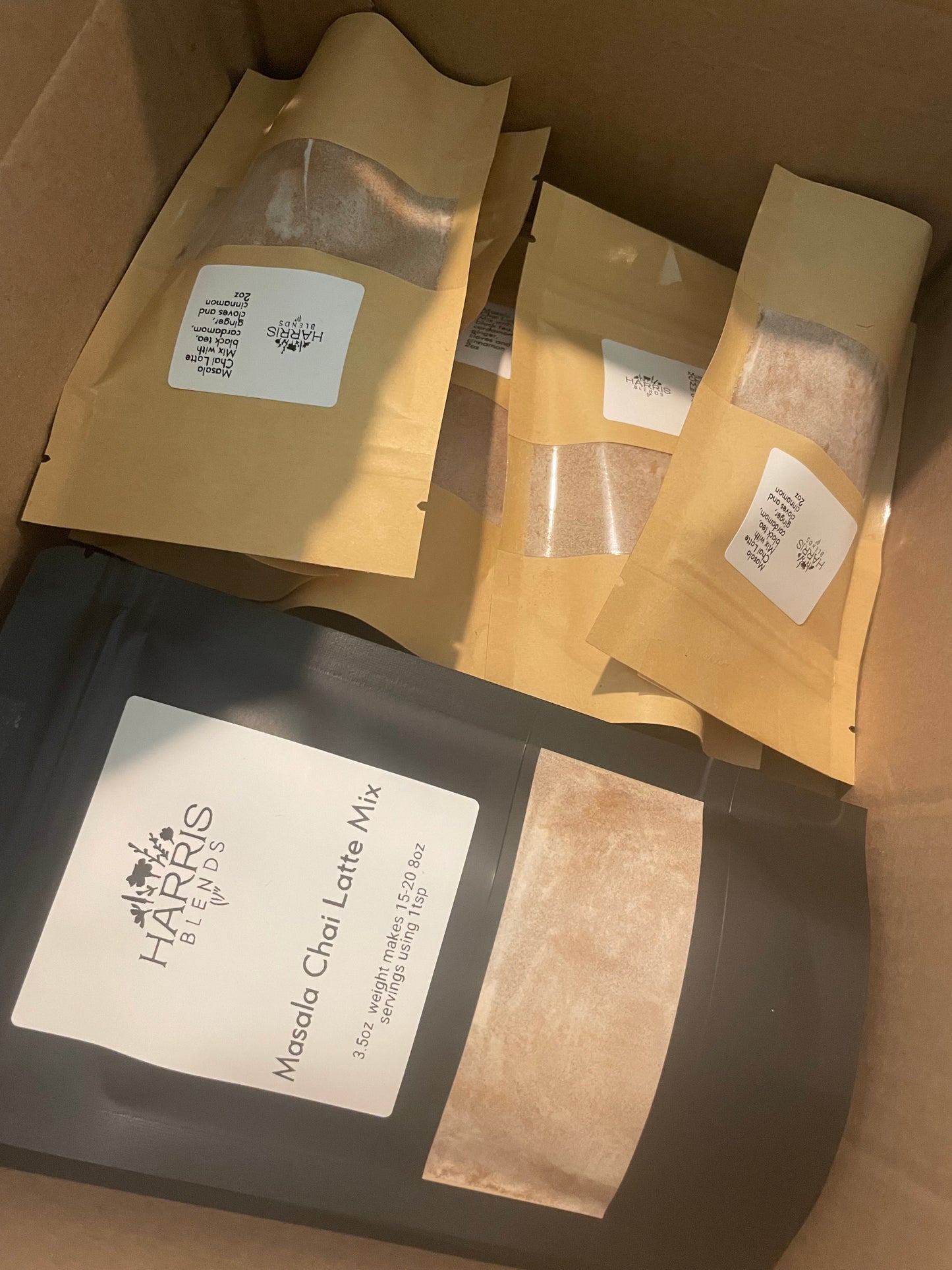 Harris Blends Masala Chai or Golden Turmeric Latte Mix 3.5oz or 2oz