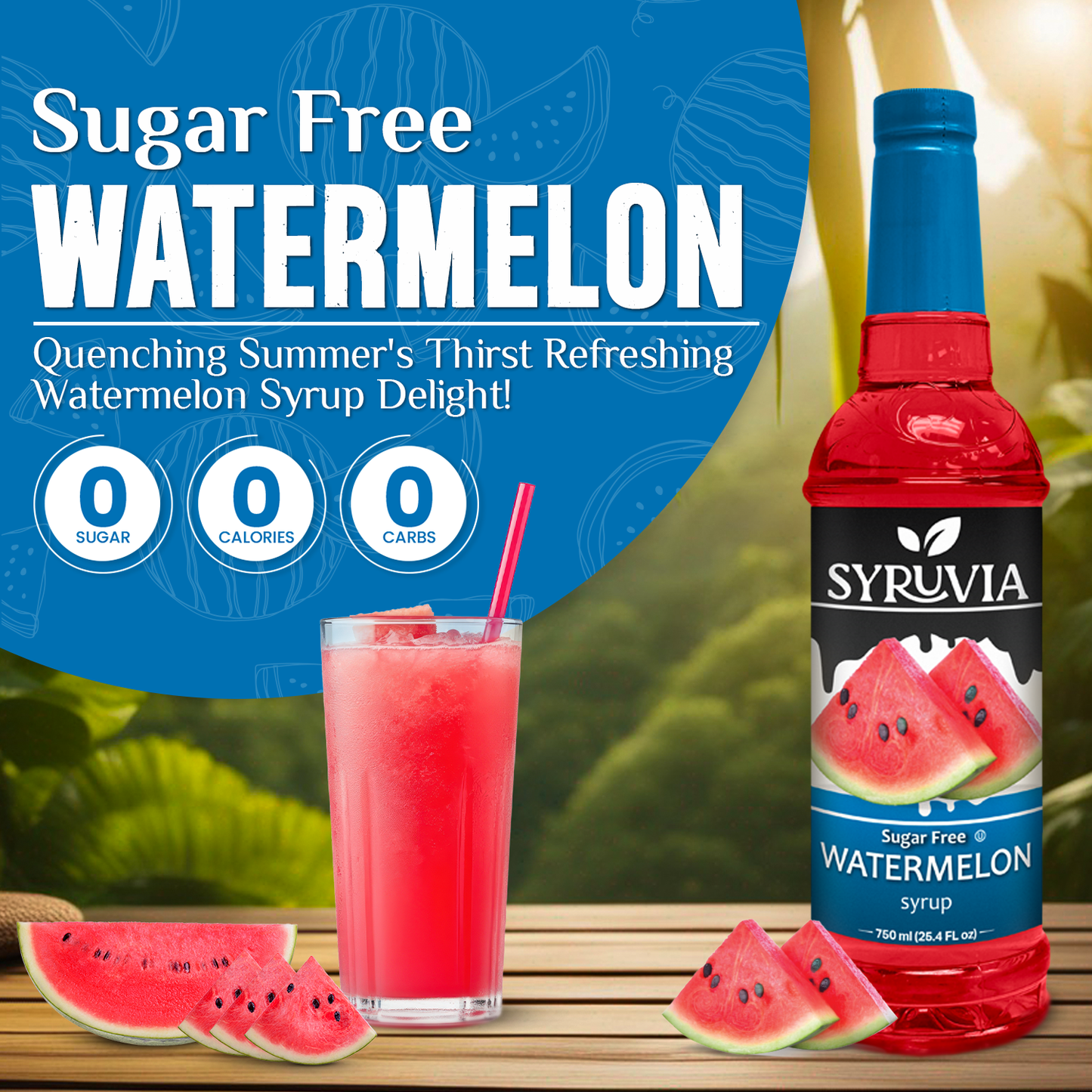Syruvia - Sugar-Free Watermelon Syrup