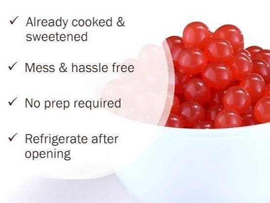 Syruvia - 1 LB Strawberry Flavored Popping Boba