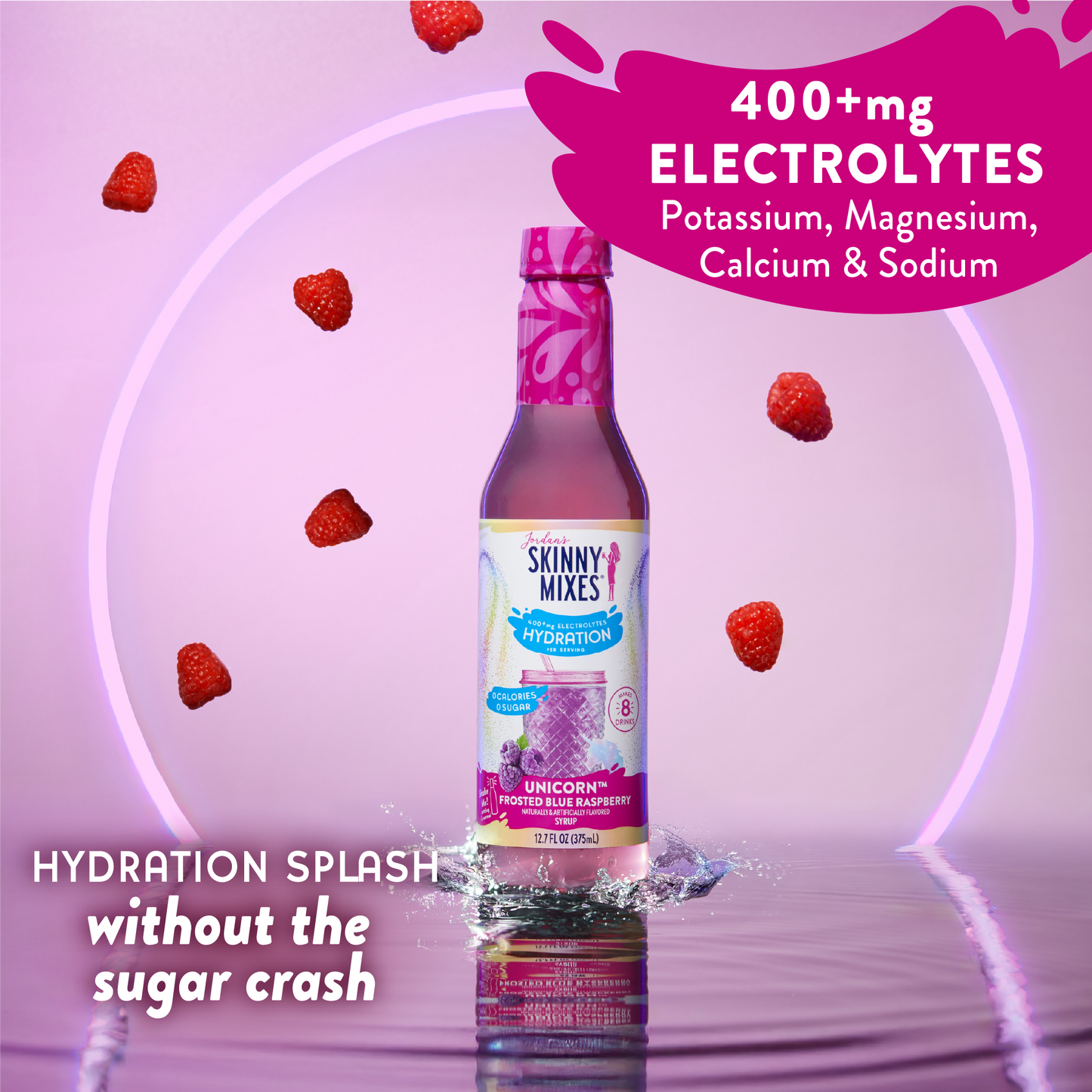 Jordan's Skinny Mixes - Sugar Free Unicorn Hydration Syrup with Electrolytes 375 ml