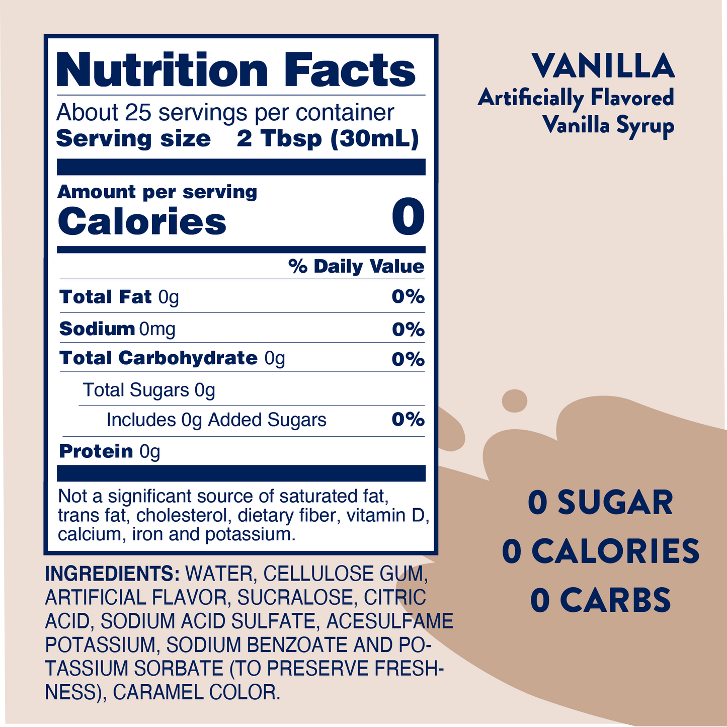Jordan's Skinny Mixes - Sugar Free Vanilla Syrup