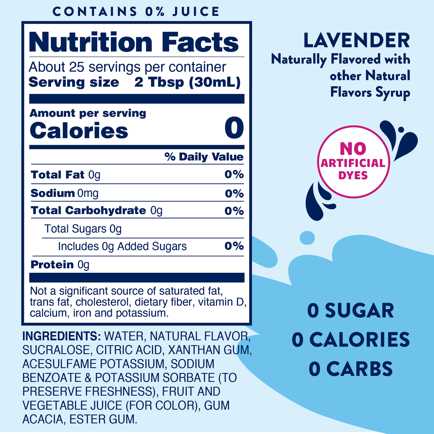 Jordan's Skinny Mixes - Sugar Free Lavender Syrup