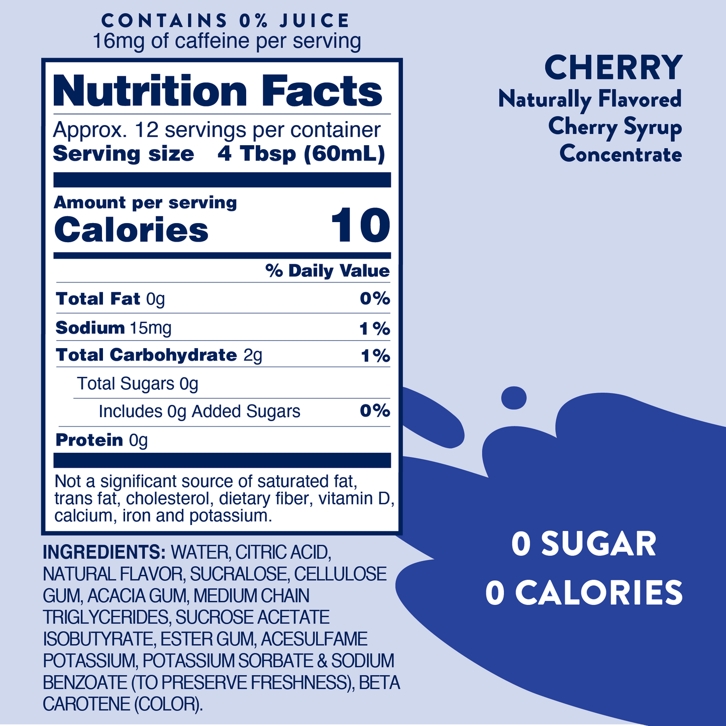 Jordan's Skinny Mixes - Sugar Free Cherry Cola Syrup