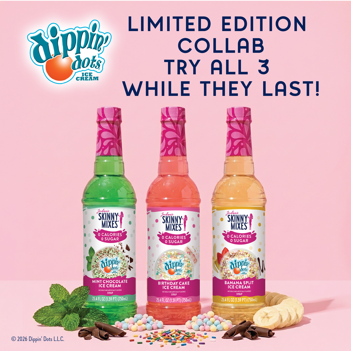Jordan's Skinny Mixes - Dippin' Dots® Mint Chocolate Ice Cream Syrup