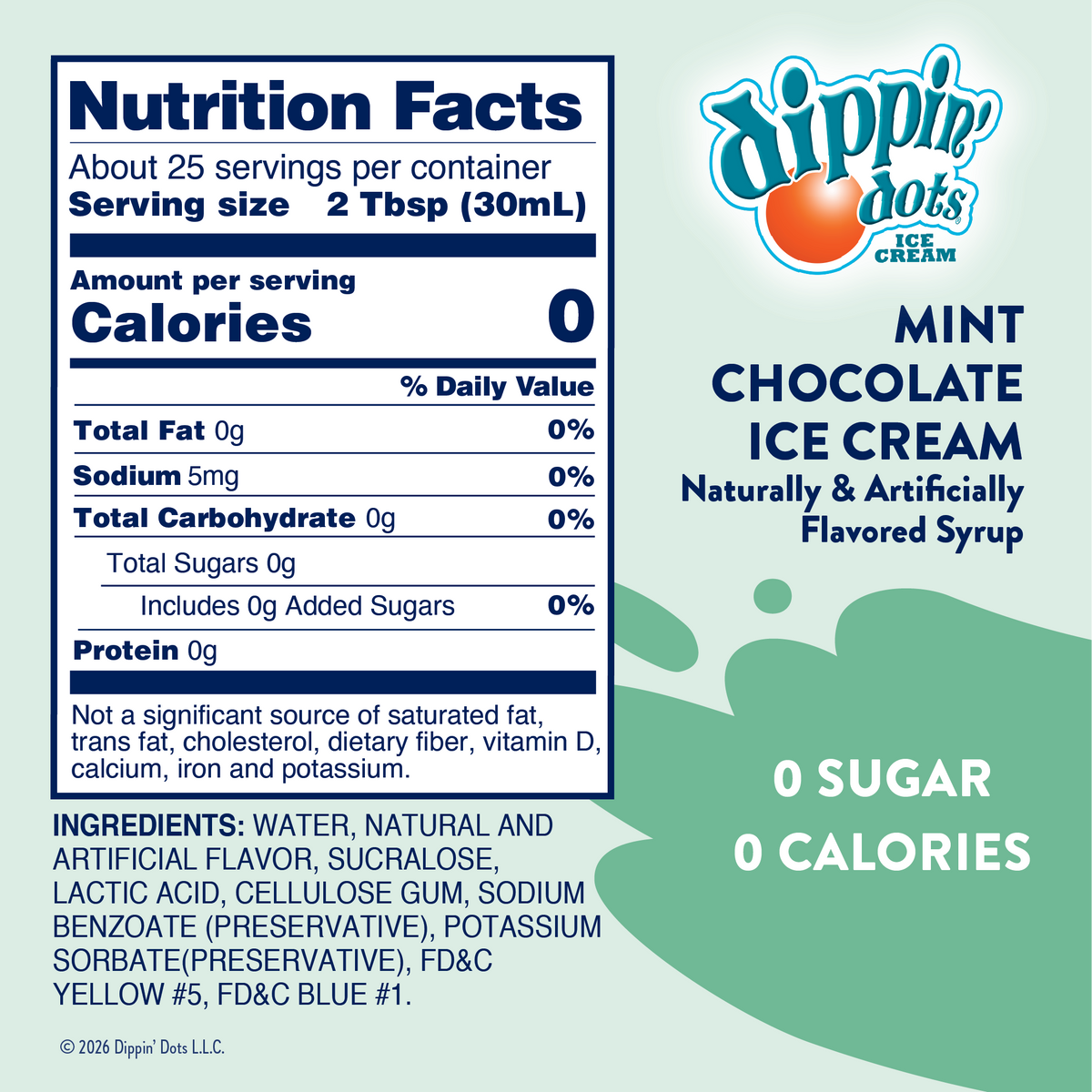 Jordan's Skinny Mixes - Dippin' Dots® Mint Chocolate Ice Cream Syrup